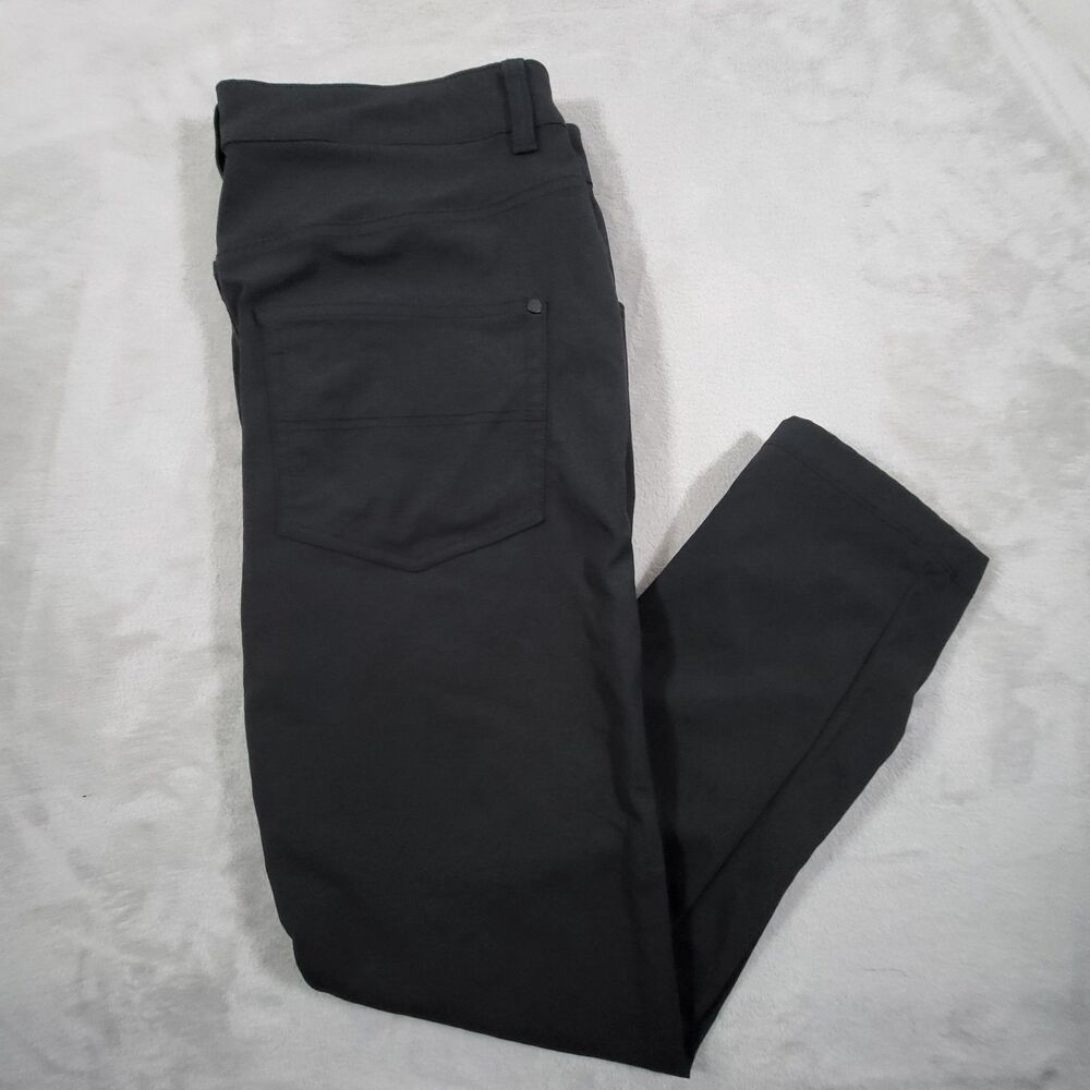 Western Rise AT Slim Pants Mens 31 Charcoal Gray Nylon Stretch Travel Trousers